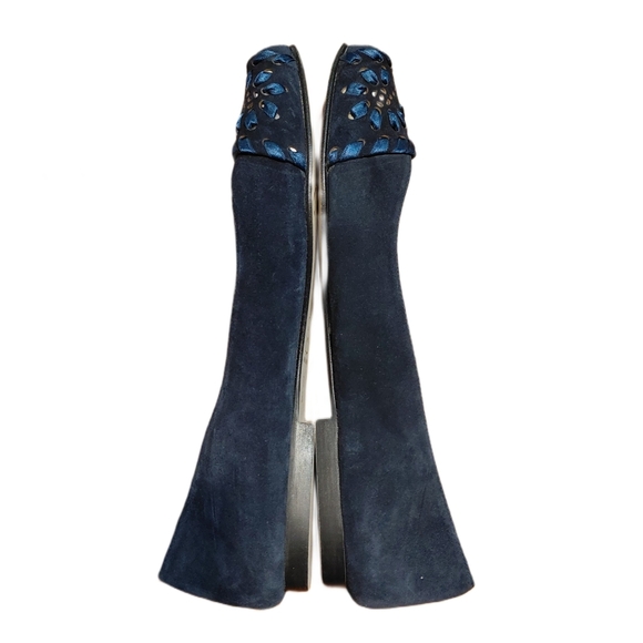 NEW French Soles NY Women's Blue Suede Embellished Ballet Flats Size 7.5 B - Picture 5 of 11
